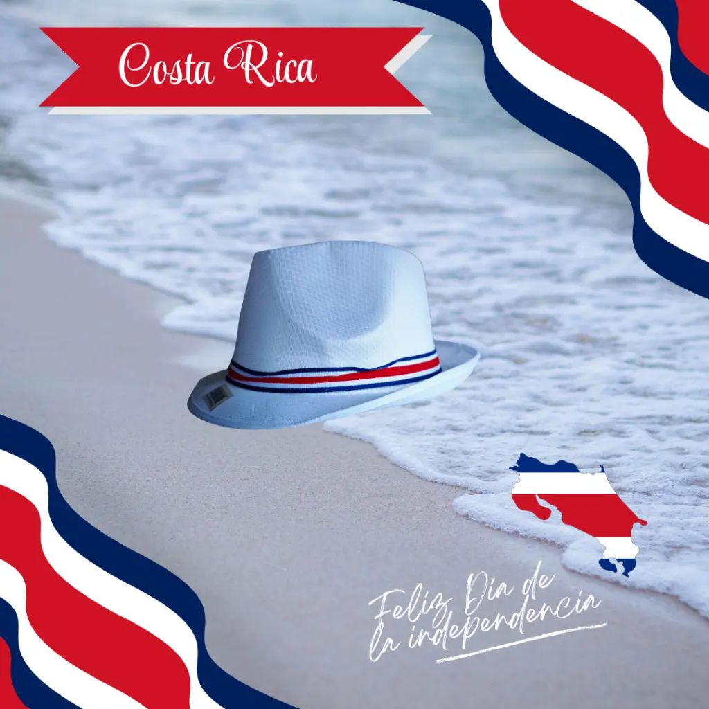 Post de Instagram Día de la independencia de Costa Rica Ilustrado Azul y rojo (3).webp
